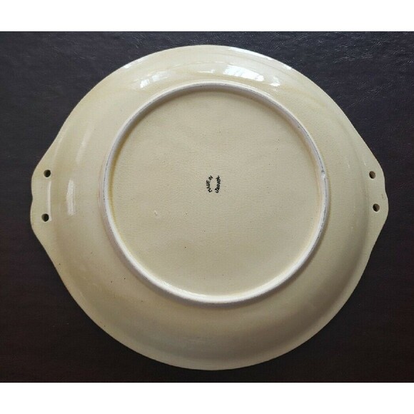 Vintage Decorative Plate Raised Grapes & Leaves 10.5" Made in Japan Handles - Picture 3 of 9